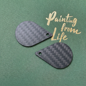 Custom Carbon Fiber Keychain Personalized Logo Engraved Teardrop Key Ring for Promotional Gifts