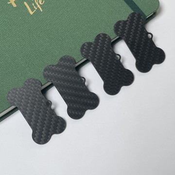 Custom Bone Shaped Carbon Fiber Keychain with Logo Engraving  Looking for a sm