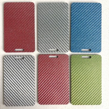 Custom Colored Carbon Fiber Luggage Tag with Logo Engraving for Personalized Travel Gifts