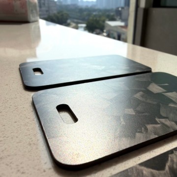 Forged Carbon Fiber Luggage Tag | Custom Engraved Travel ID Tag