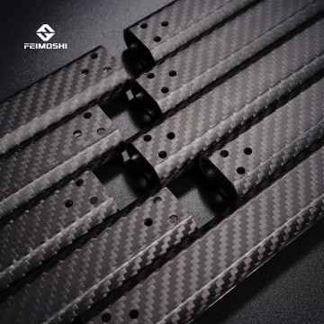 CNC Cutting Custom Holes Carbon Fiber Octagonal Tube Pipes