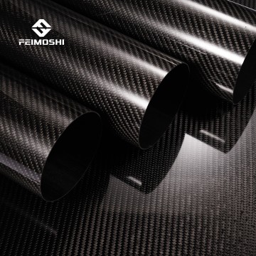 3k twill woven surface light weight glossy carbon fiber tube/boom/pipe