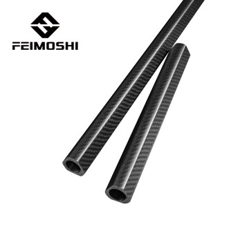 Shaped carbon fiber tube with 3k surface