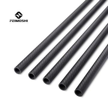 High quality Light weight 100% 3k glossy twill customized size carbon fiber tube