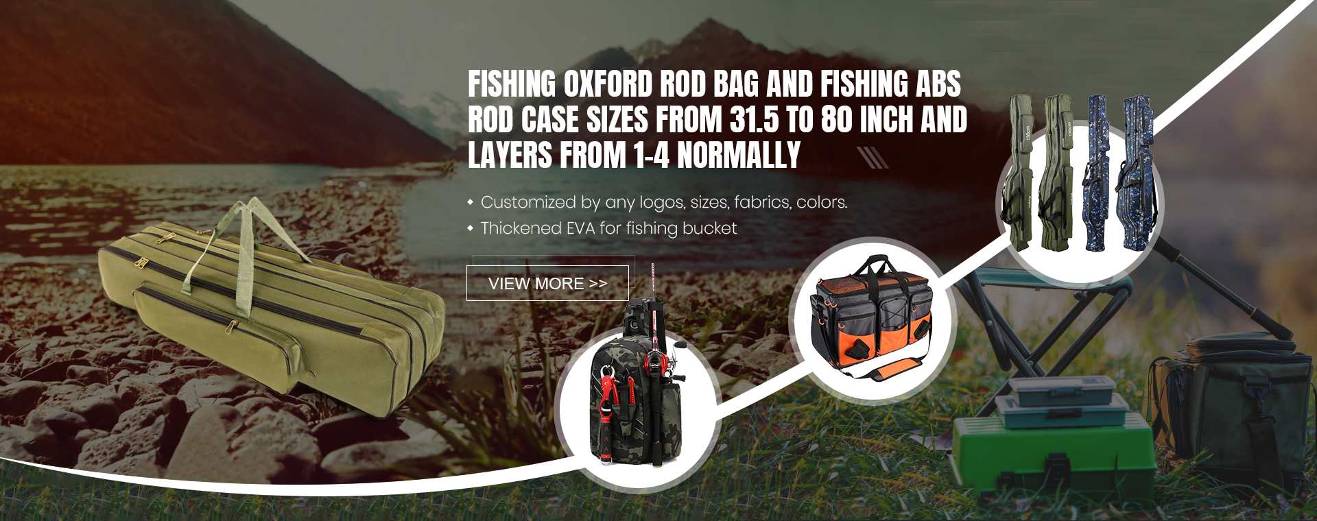 FISHING OXFORD ROD BAG AND FISHING ABS