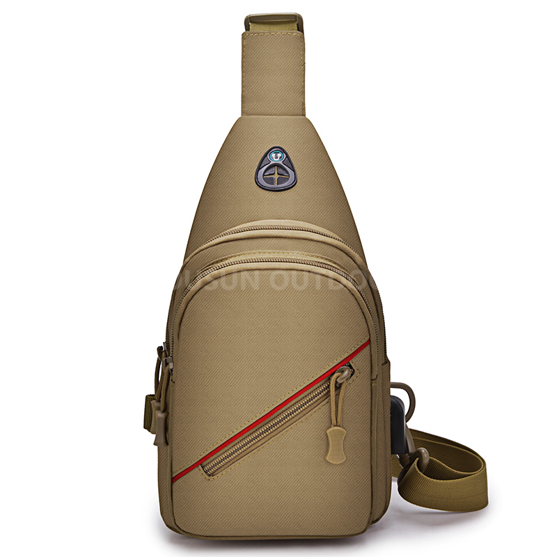 Men' s USB Charging Shoulder Bag