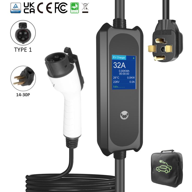 NEMA 14-30P Plug Мобильное зарядное устройство для электромобилей 3.5KW