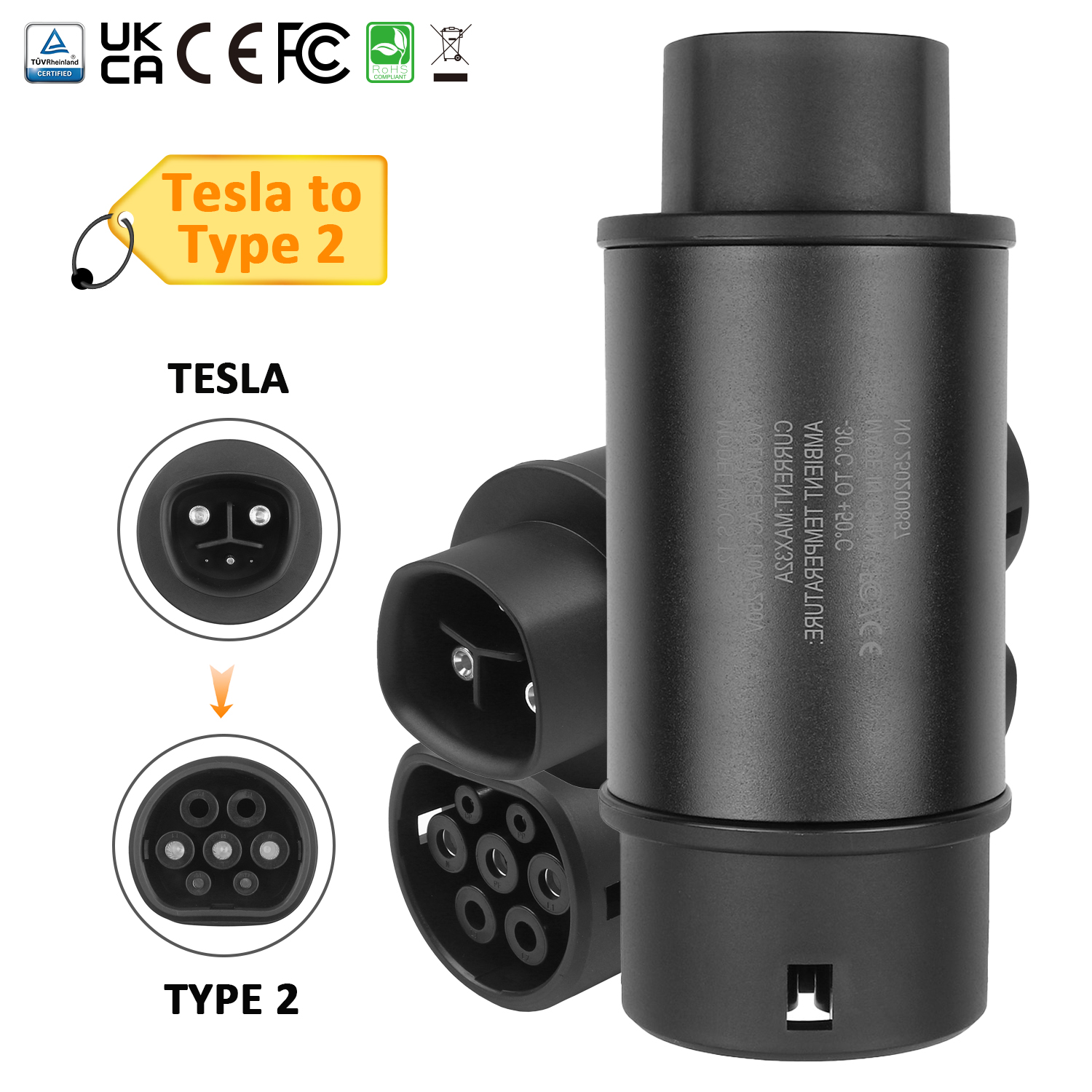 Type 2 to Tesla Adapter – Заряжайся по-королевски