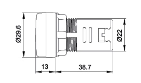 Plactic Signal Indicator Lamp Drawing