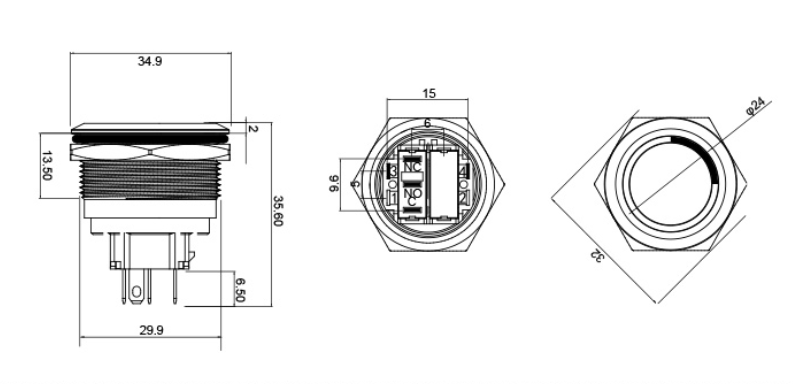 Push Button Switch Drawing