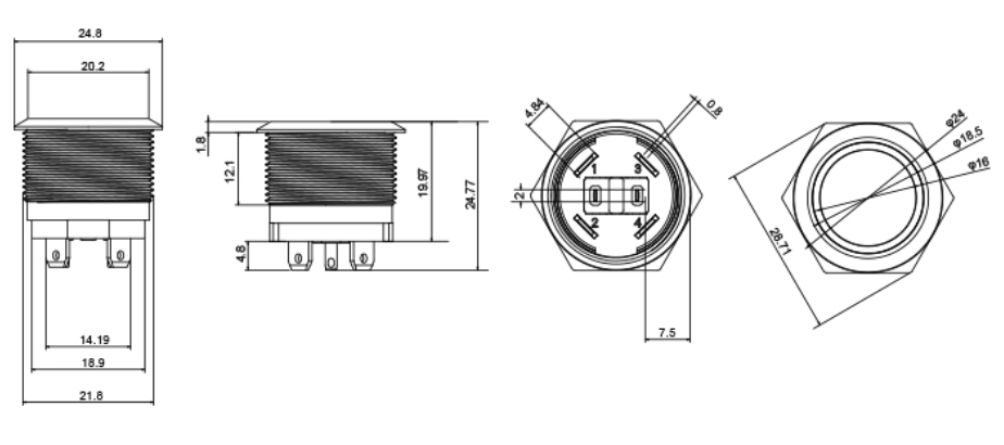 Push Button Switch Drawing