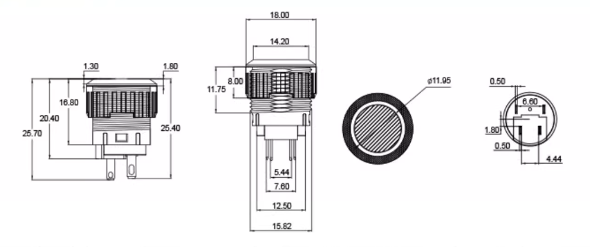Pushbutton Switches Drawing
