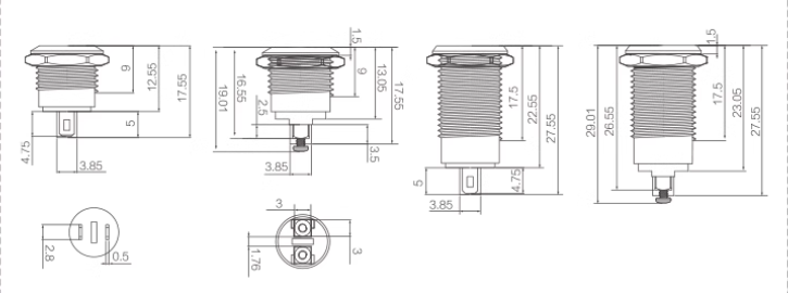 Signal Indicator Lamp Drawing