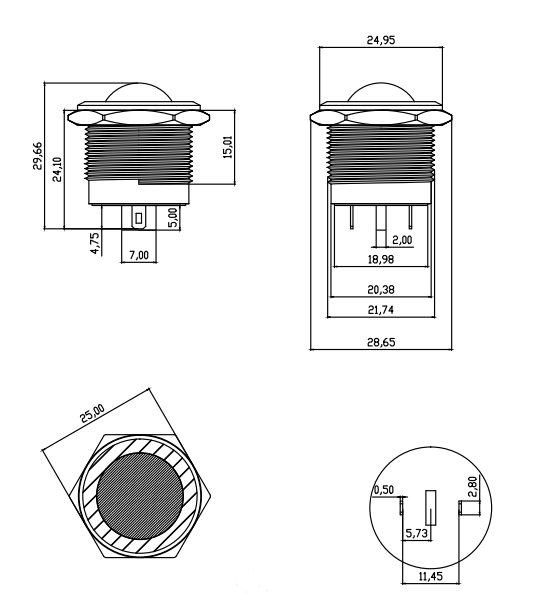 Waterproof Signal Lamp Drawing