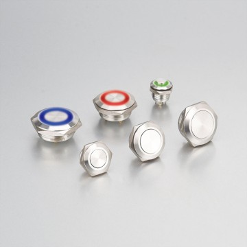 Ultra thin metal push button switch 22QC Series