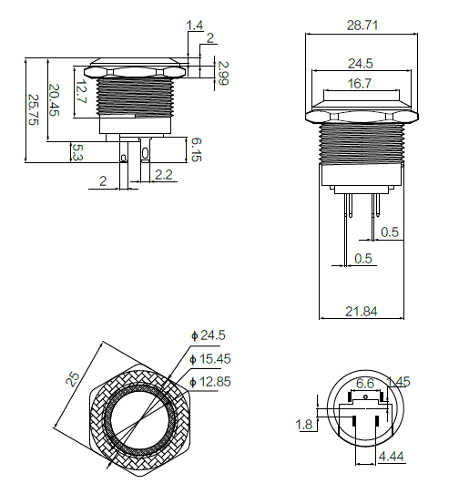 Push Switch Drawing
