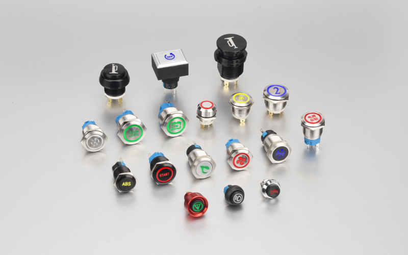 Cutomized Laser Engraved Patterns Push Button Switch