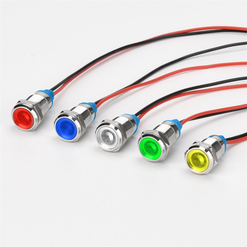 Spia luminosa di segnalazione in metallo con filo serie 10XB