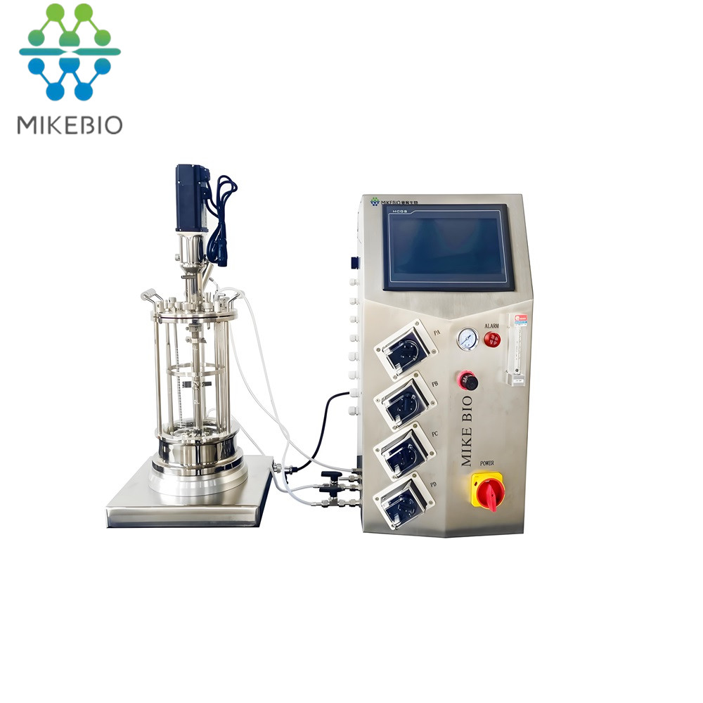 Low Cost Lab Scale Precise Control Single Tank Glass Bioreactor