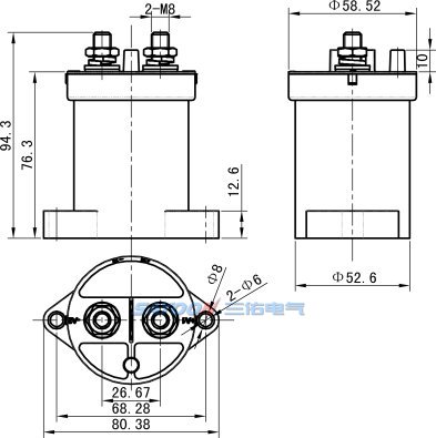 SEV200AD HV DC Contactor detail (5)