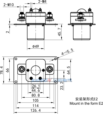 JCC400A Normally Open DC Contactor