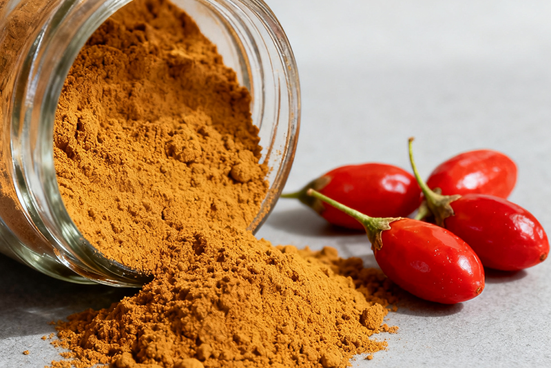 Extrato de Goji Berry — Elimina radicais livres e ativa células imunológicas.