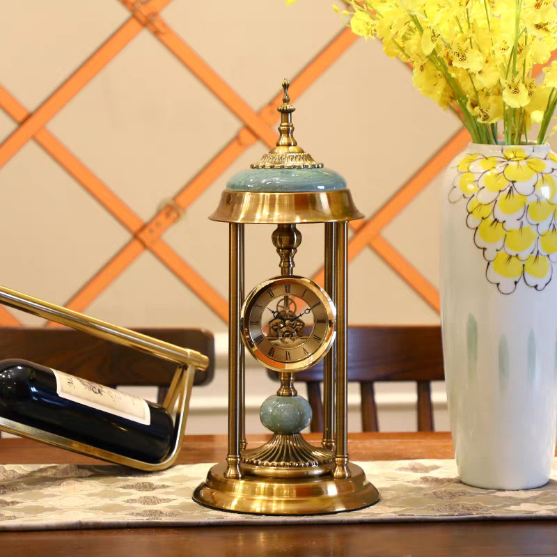 Iron quartz clock vintage antique table clocks