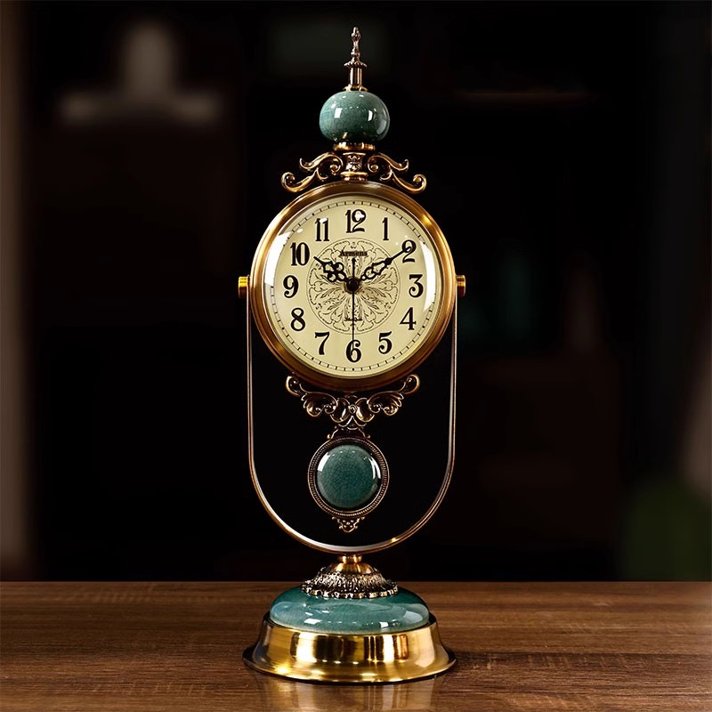 Vintage Gold Plated Table Clock