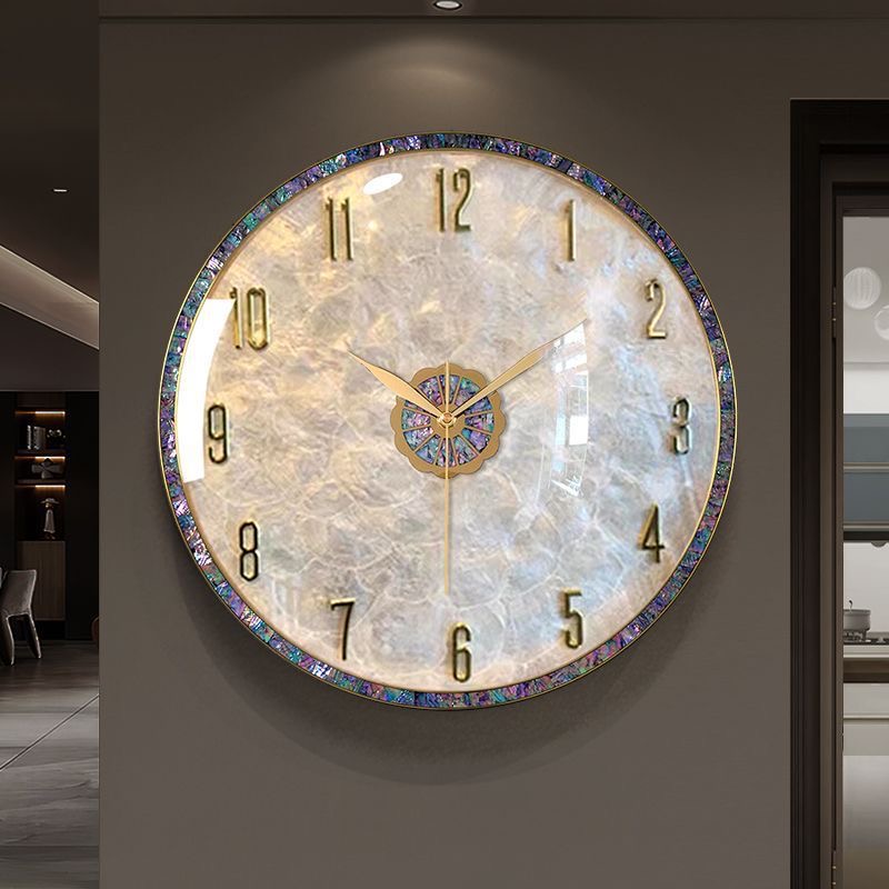 Sea shell luxury iron wall clock
