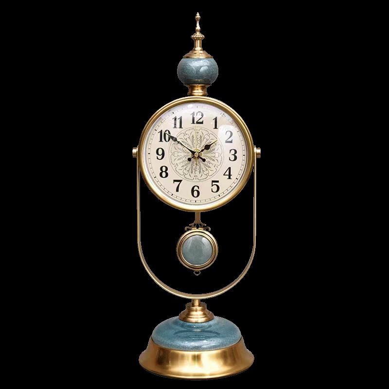 Vintage European Table Clock Decor