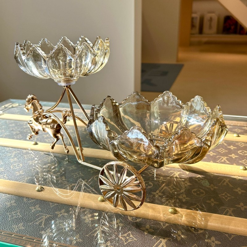 Nordic Style Carriage Glass Fruit Plate