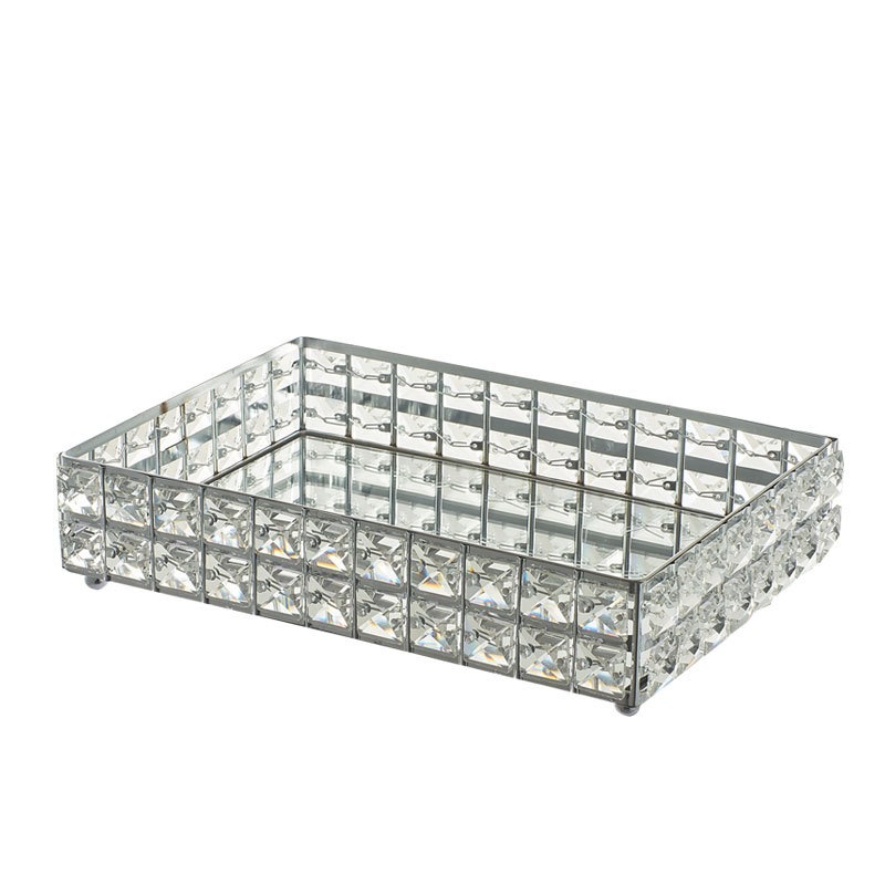 Elegant Square Crystal Bead Tray