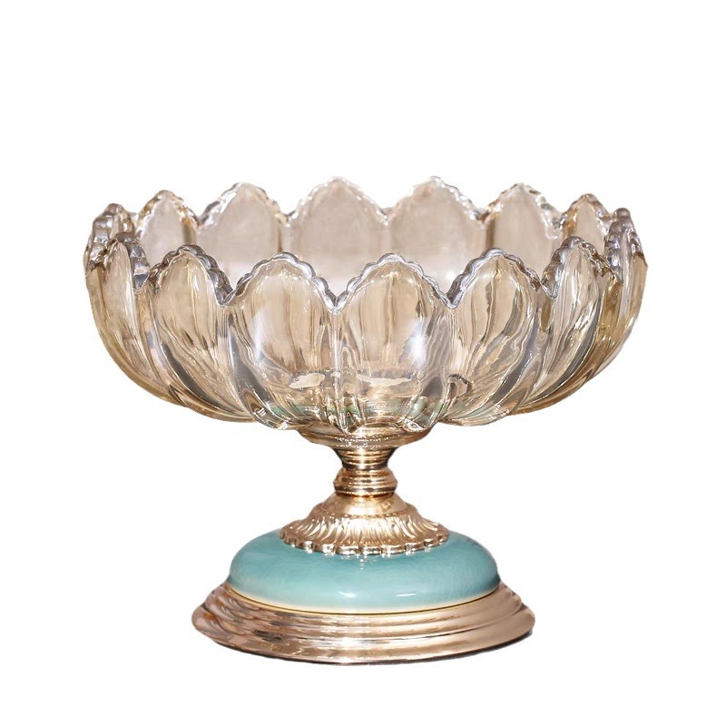 Stylish Ceramic Glass Fruit and Candy Plate