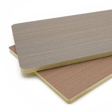 Waterproof plastic fiber sheets interior charcoal wood veneer wall pane