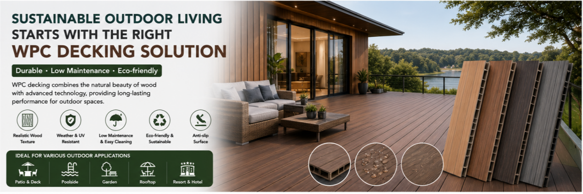 Un mode de vie extérieur durable commence par la bonne solution de terrasse en composite bois-plastique (WPC).