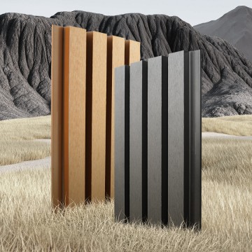 Outdoor Wood Plastic Composite Channel Panel Outdoor Composite Wall Panel Villa Garden Fence Waterproof Damp-proof Insect-proof