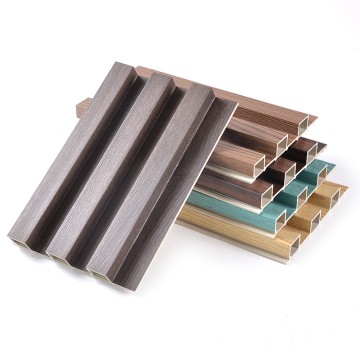 Modern decorative WPC waterproof TV background board wood grain entertainment PVC wall panel