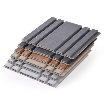 wall cladding background board wpc fluted wall panel click installation for apartment interior decoration