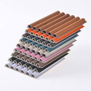 waterproof wpc wall panel pvc film wood plastic wpc ceiling slat cladding fluted indoor wall panel for interior decoration