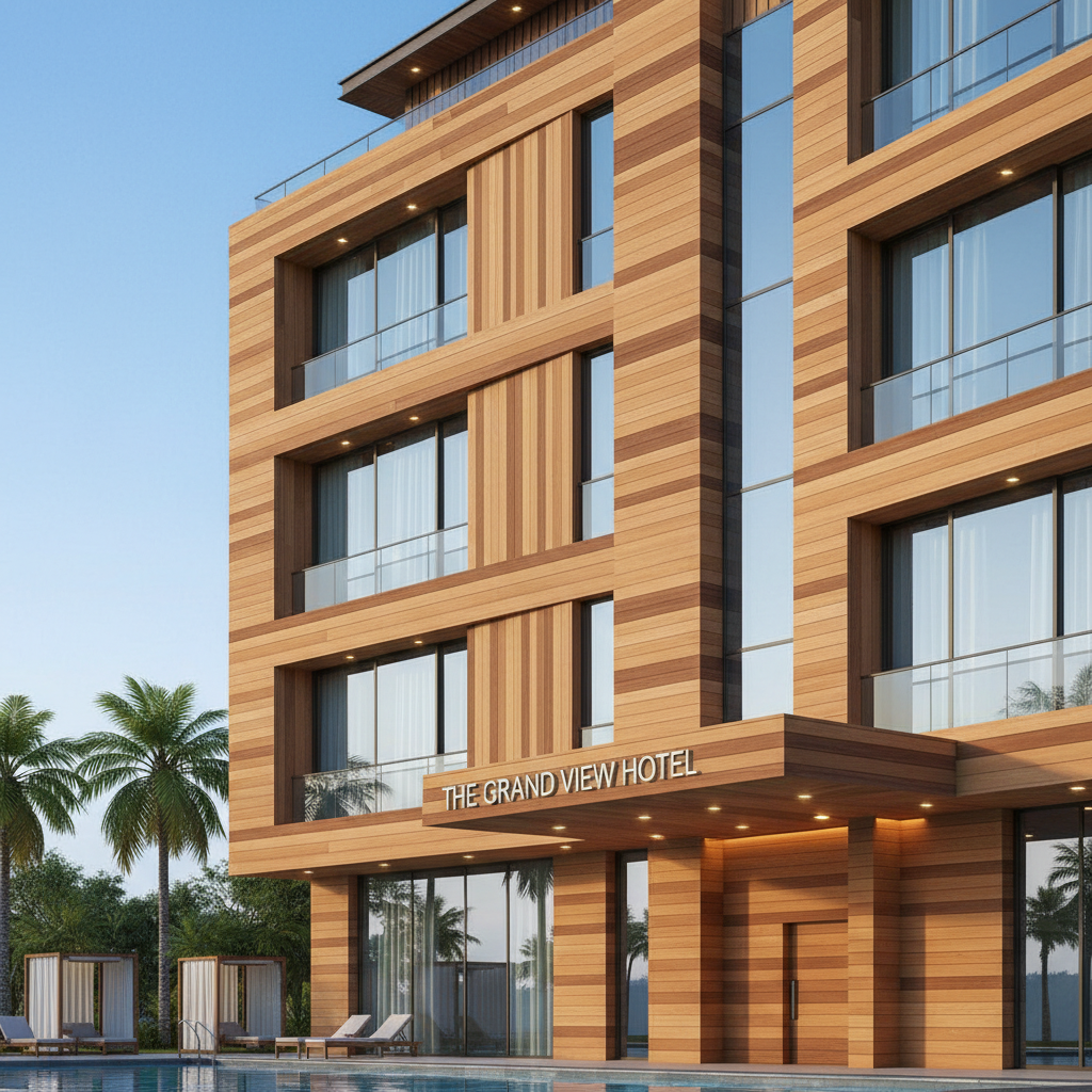 Wpc Panel Exterior For Hospitality & Hotel Design