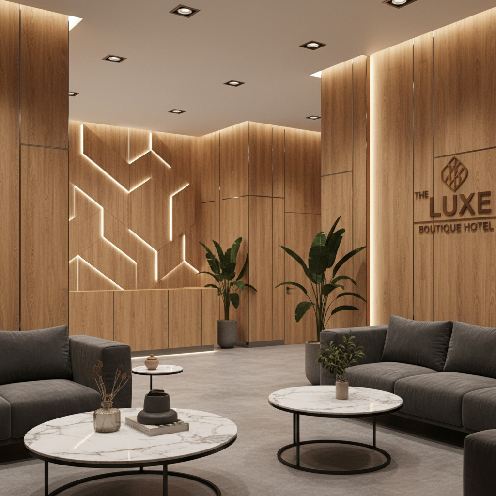 Wpc Wood Panel For Hospitality & Hotel Design