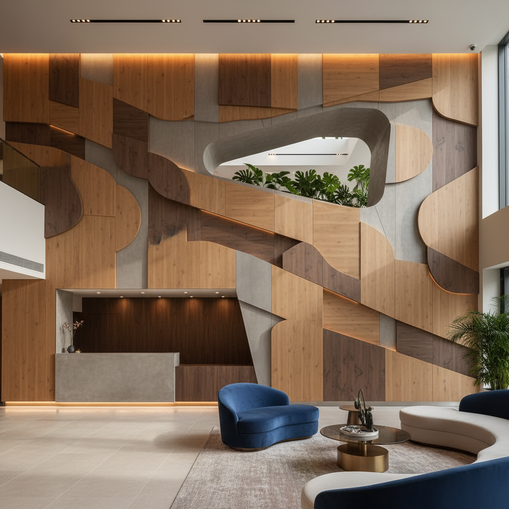Wpc 3d Panel For Hospitality & Hotel Design