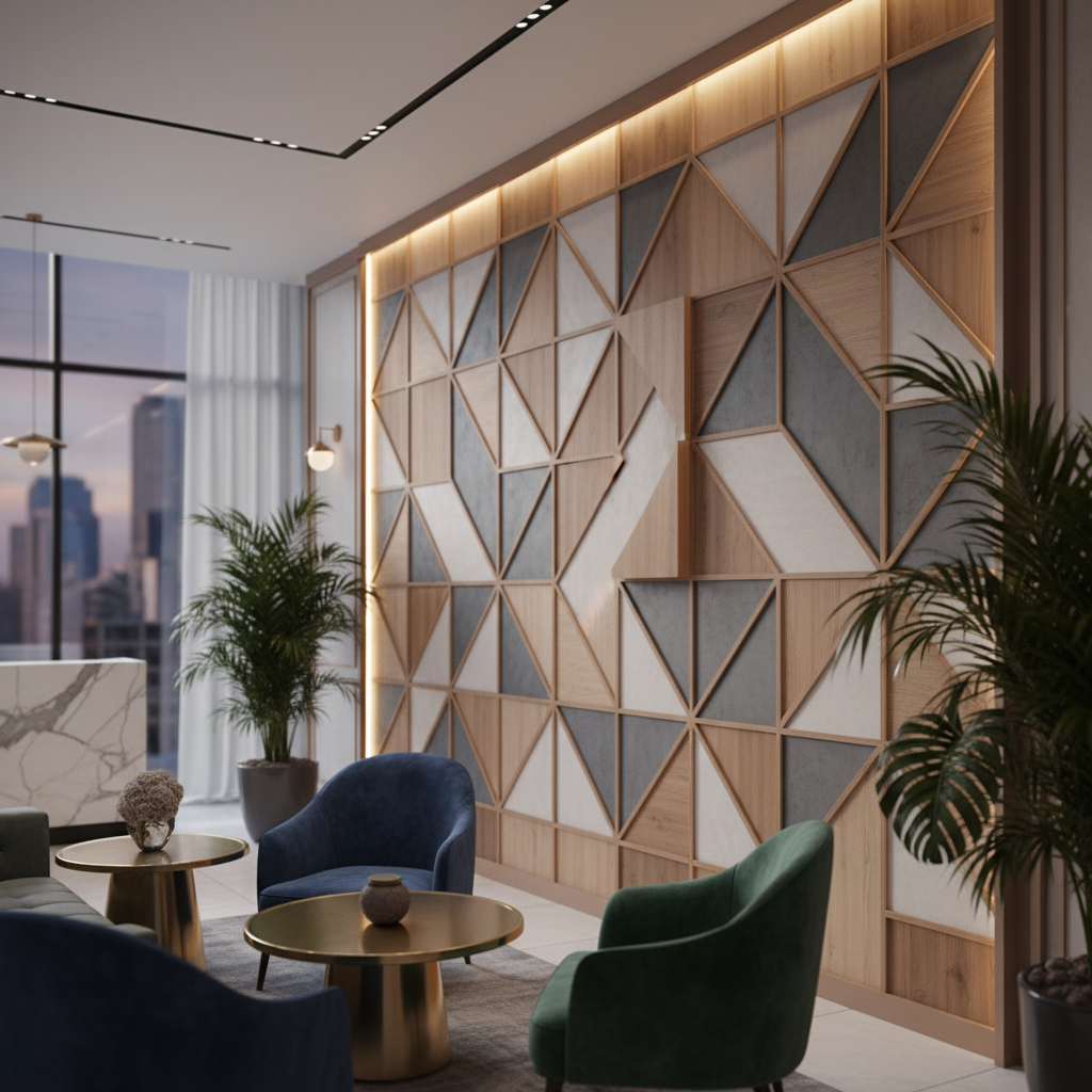 3d Wpc Wall Panel For Hospitality & Hotel Design