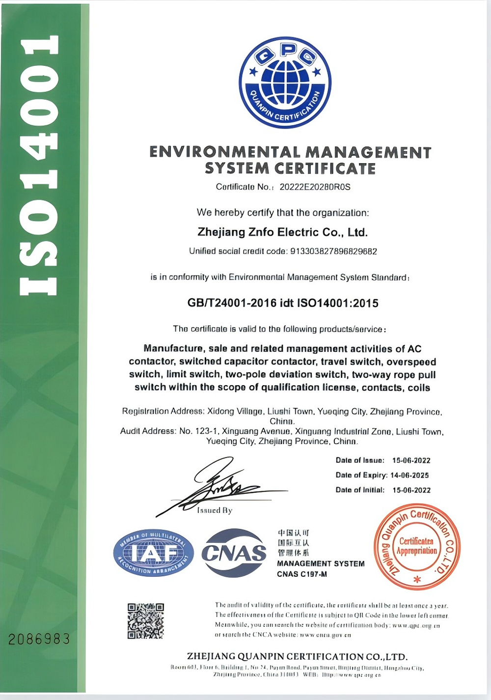 ISO14001-ENVIRONMENTAL-MANAG-EMENT-SYSTEM-CERTIFICATE