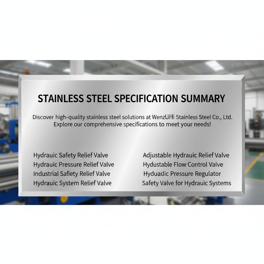 Stainless Steel Specification Summary