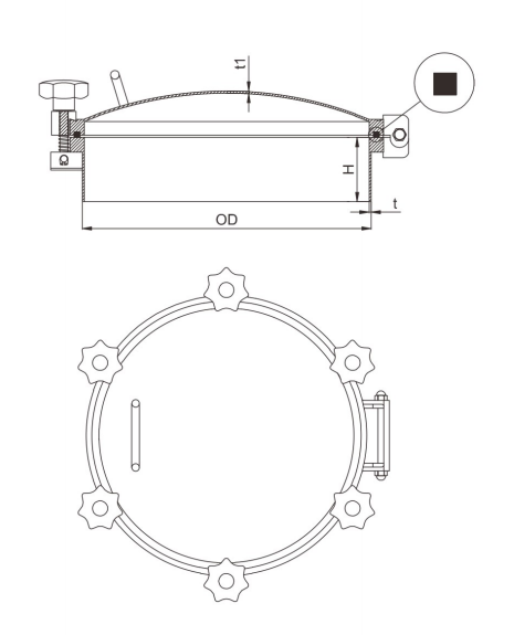 Pressure round manhole cover (1)
