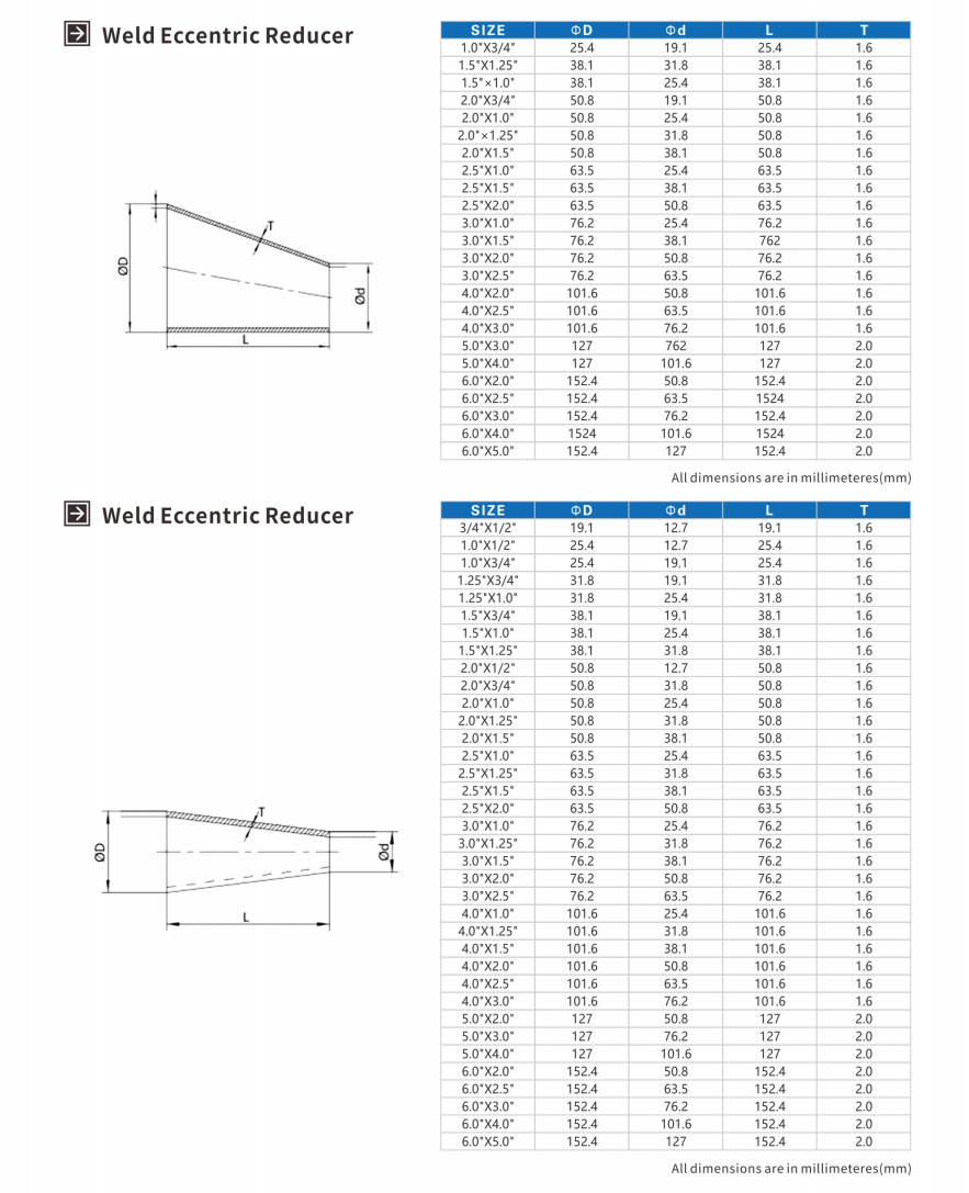 Sanitary Clamp Fittings - concentric Reducer (2)