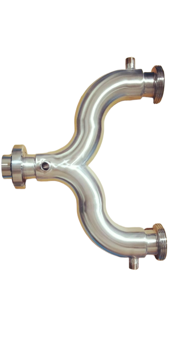 SS Sanitary Heat Jacketed Tri Clamp Tee for chocolate equipment