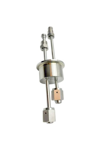 Stainless Steel LN2 VCR4 KF40 Cryogenic Vacuum Feedthrough – Coaxial Double-Wall Design for UHV Liquid Nitrogen Transfer, Leak Rate 