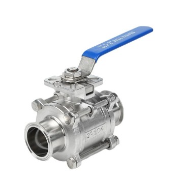SS304 316 3-Piece Full Port Manual Stainless Steel 3PC Ball Valve with Locking Device